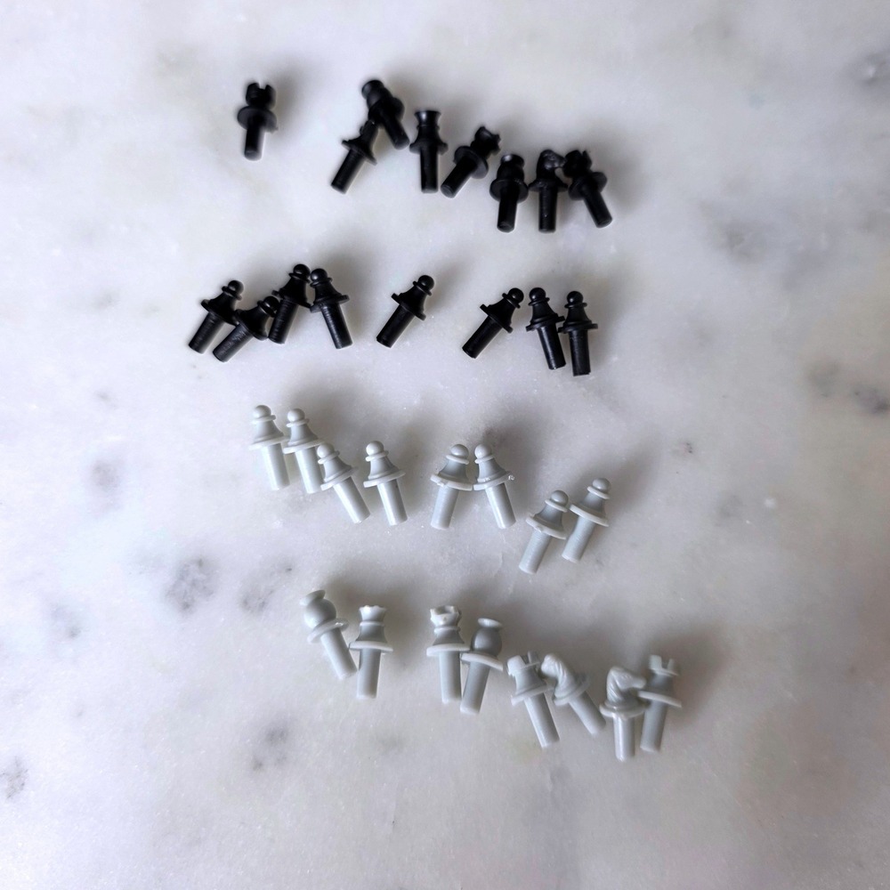 Mephisto Travel Chess Replacemnt Pieces Full Set Saitek CH03 Kasparov Black Grey